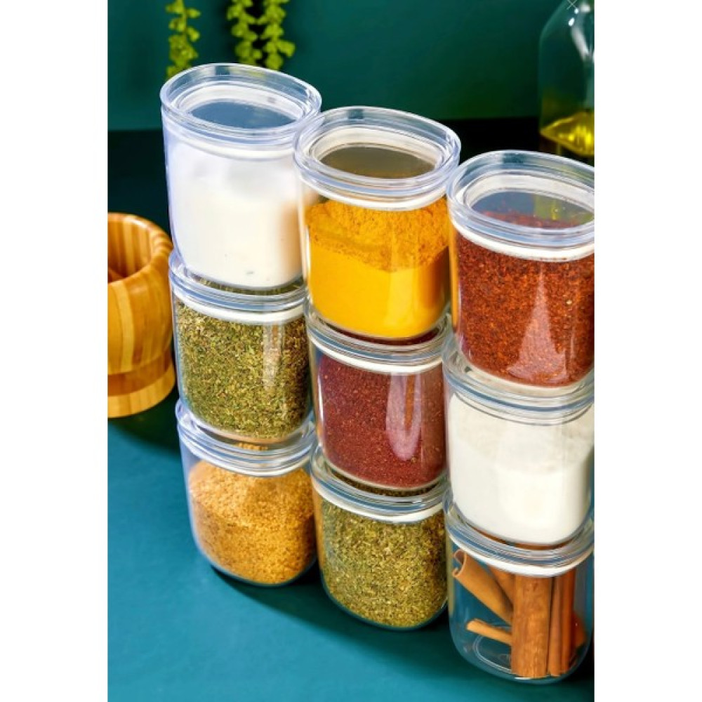 Fbz Home 9'lu Kaşıklı Lüx Baharat Takımı Mika Kavanoz Saklama Kabı 400 ml Baharat Setleri & Baharatlıklar Fiyatı