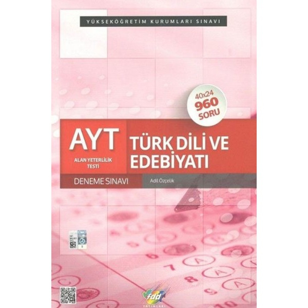 Fdd Ayt Türk Dili Ve Edebiyatı 40X24 Deneme Sınavı - Adil Özçelik Ders Sınav Kitapları Fiyatı