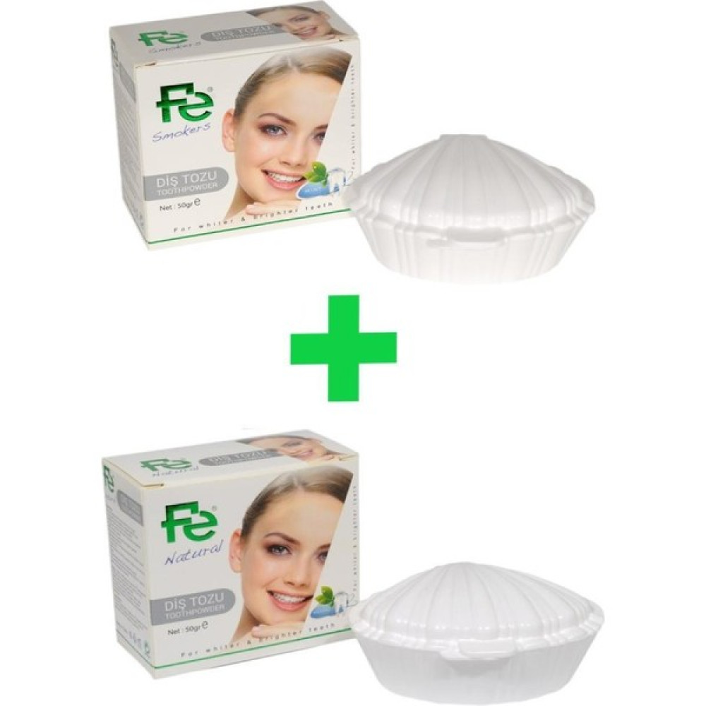 Fe Naturel Beyazlatıcı Diş Tozu 50 gr + Fe Smokers Diş Tozu 50 gr Diş Beyazlatıcılar Fiyatı