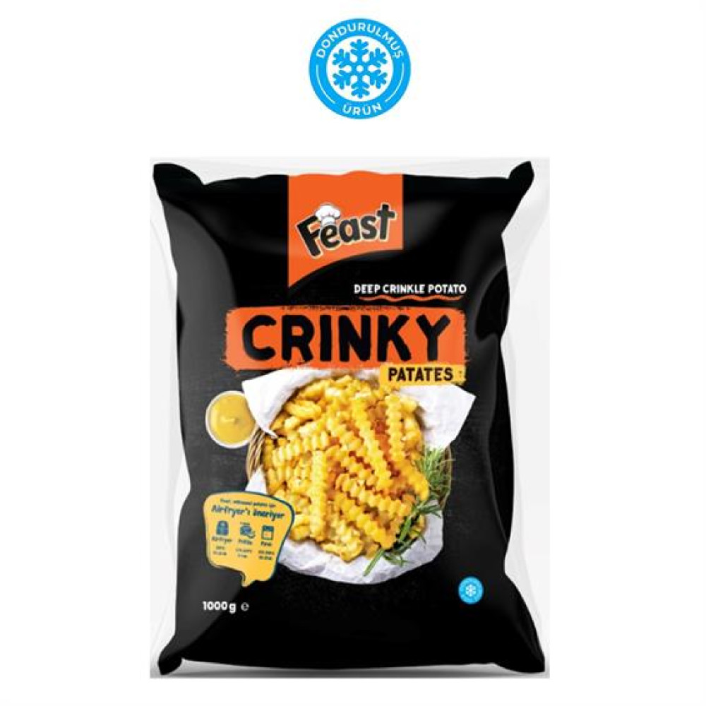 Feast Patates Crinkly 1000 gr Dondurulmuş Gıda Fiyatı