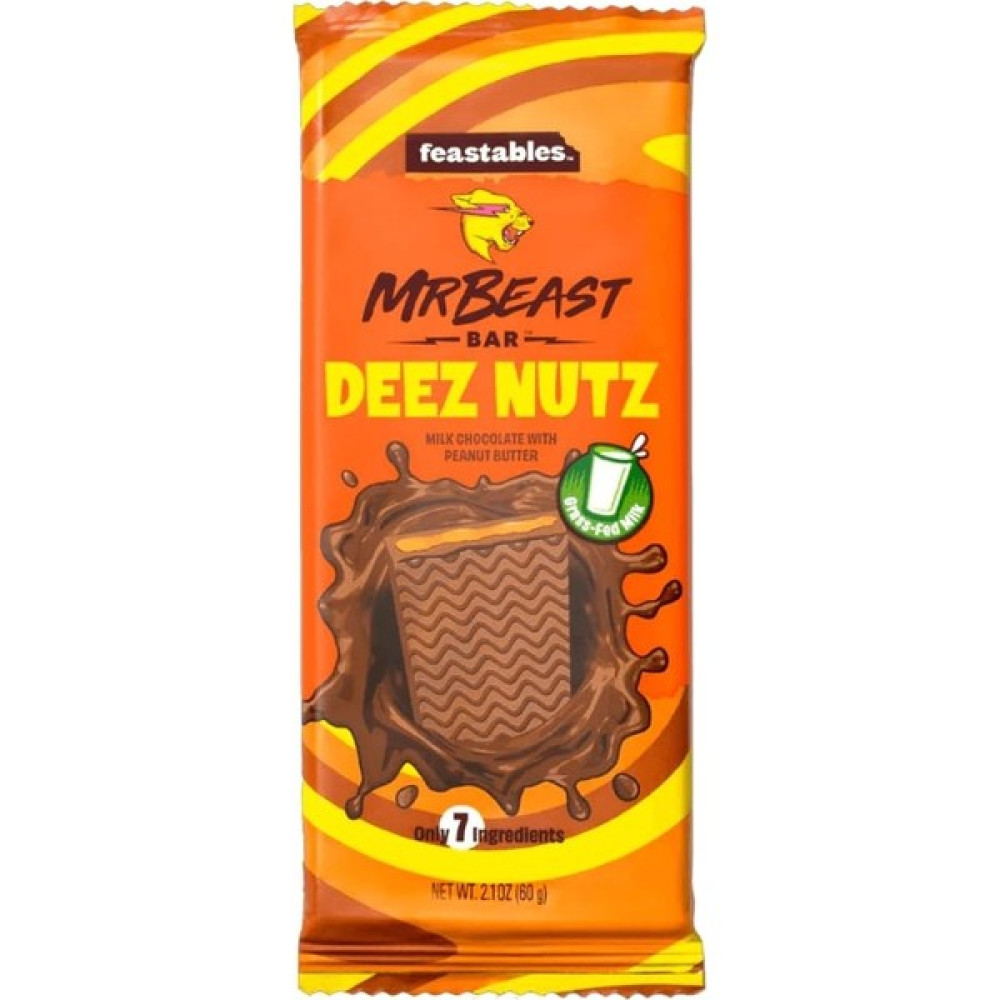Feastables Mr. Beast Bar - Deez Nutz Chocolate 35GR - 1 Adet Çikolata ve Gofret Fiyatı