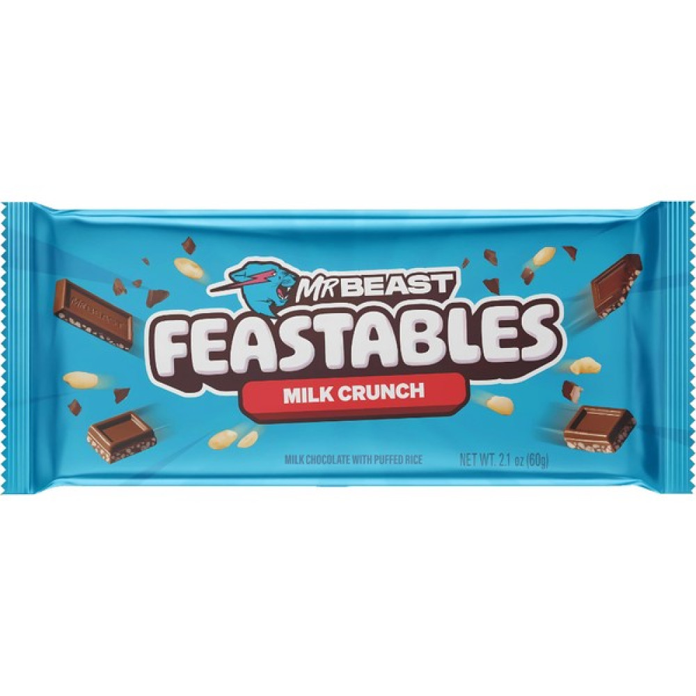 Feastables Mr Beast Crunch - Milk Chocolate With Puffed Rice 60gr - 60 gr Çikolata ve Gofret Fiyatı