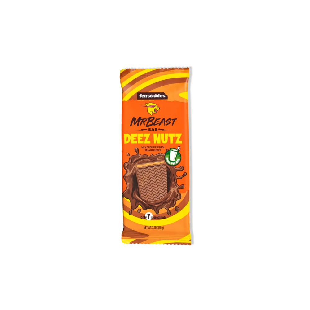 Feastables Mr Beast Deez Nutz - Milk Chocolate with Peanut Butter 60g Çikolata ve Gofret Fiyatı