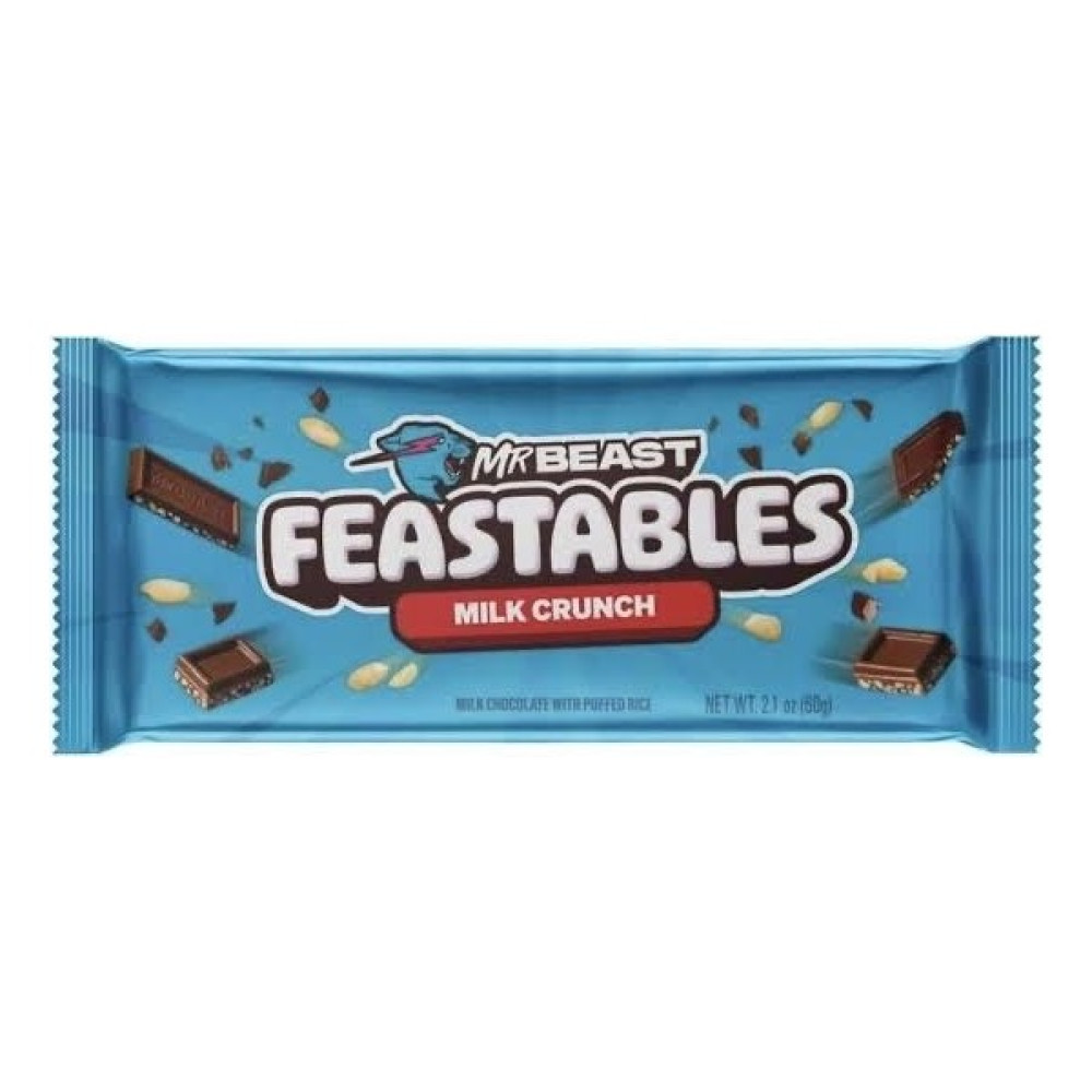 Feastables Mr Beast Milk Crunch Chocolate 60 gr - 1 Adet Çikolata ve Gofret Fiyatı