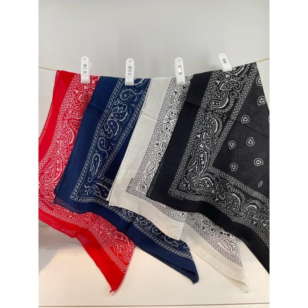 Febiha Etnik Desenli 4lü Bandana Fular (Kırmızı,beyaz,lacivert,siyah) Şal / Fular & Eşarp Fiyatı