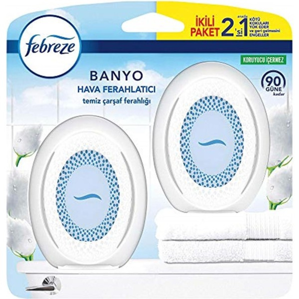 Febreze Febreze Hava Ferahlatıcı Banyo Oda Kokusu 2'li Temiz Çarşaf FerahlığıOda Kokusu Oda Kokusu Fiyatı