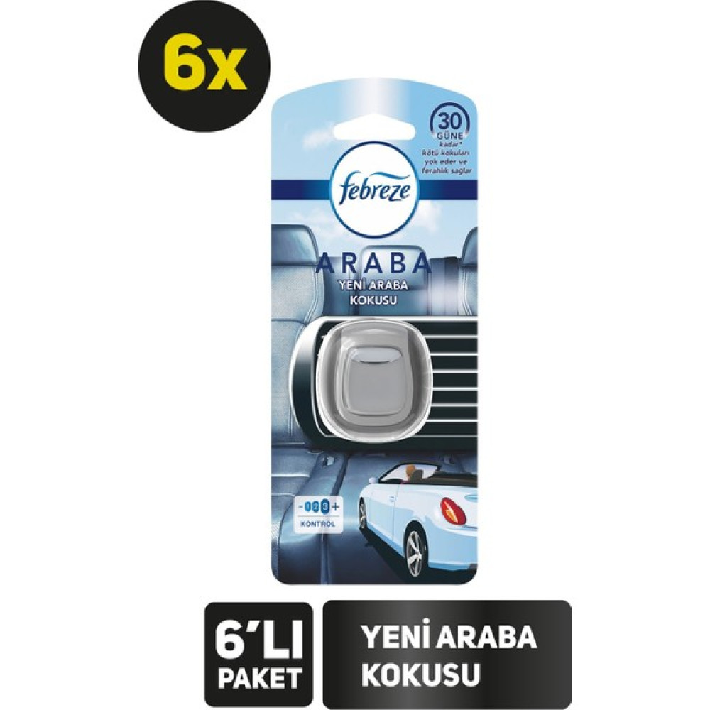 Febreze Hava Ferahlatıcı Araba Kokusu Yeni Araba Kokusu 2 ml 6'lı Set Oda Kokusu Fiyatı