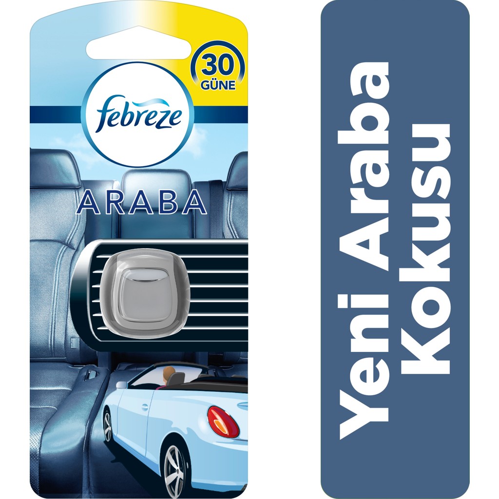 Febreze Yeni Araba Kokusu Limon Ferahlığı ile Kötü Kokuları Yok Eden 30 Gün Süreli Oto Kokusu Evcil Hayvan Ürünleri Fiyatı