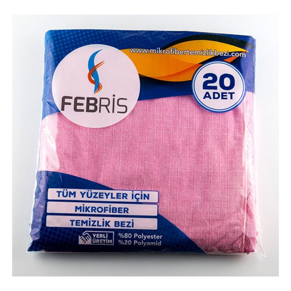 Febris 20'li Kareli Mikrofiber Temizlik Bezi Oto Boyaları Fiyatı