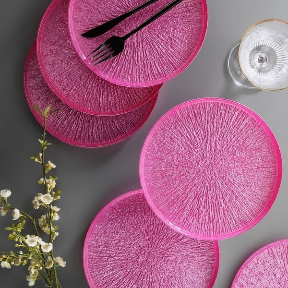 Fecra Rita 6'lı Pasta Tabağı Seti Pembe 21 cm Mutfak Gereçleri Fiyatı