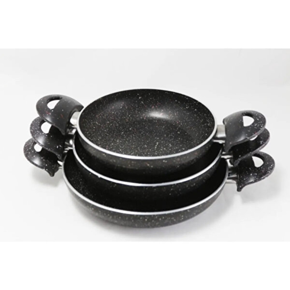 Feden Pazar Çift Kulp 3'lü Granit Sahan Tava Set 18-20-22 cm Tavalar Fiyatı