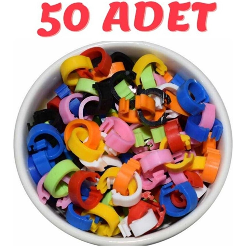Fedu Güvercin Ayak Bileziği Klips Çıtçıt 50 Adet Karışık Renk Diğer Fiyatı