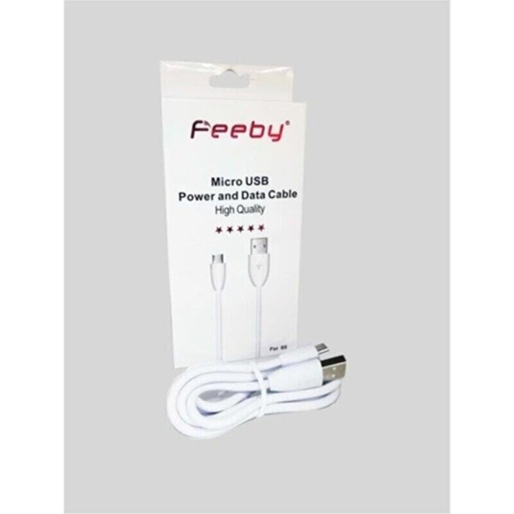 Feeby S5 Micro USB Şarj ve Data Kablosu - Beyaz Cep Telefonu Kablosu Fiyatı