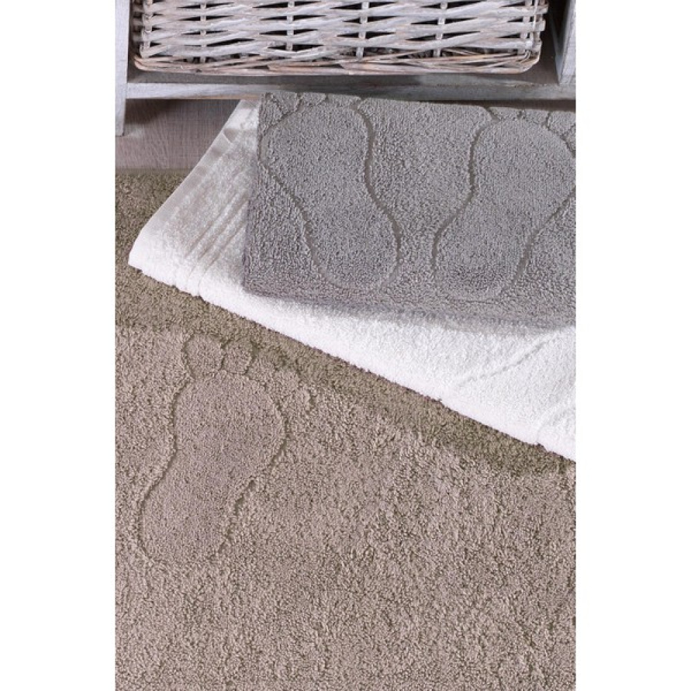 Feel 3 Adet Banyo Ayak Havlusu Seti V4 - 50 x 70 cm - Gri Ayak Havlusu Fiyatı