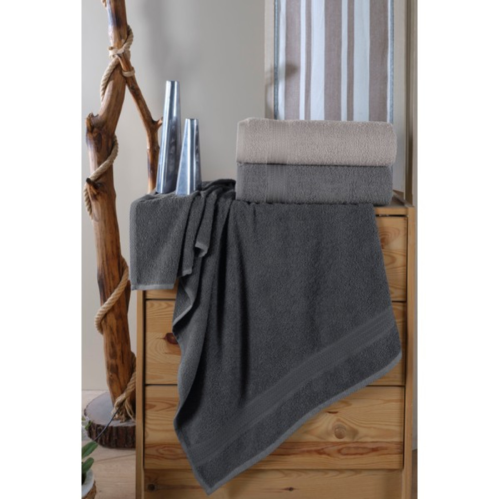 Feel Madalina 70X140 3 Lü Havlu Seti Lüks (Gri) - 70 x 140 cm - Antrasit - Gri El / Yüz Havlusu Fiyatı