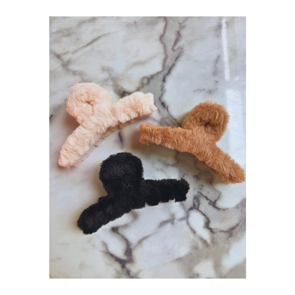 Feel Store Peluş Yumuşak Tüylü Mandal Toka 3lü 11 cm Toka, Taç & Saç Bandı Fiyatı