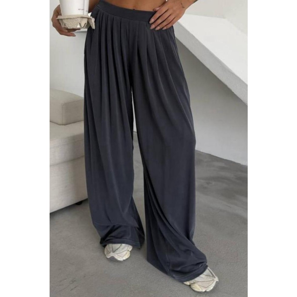 Feela Moda Premium Modal Kumaş Pileli Şalvar Kadın Pantolon 2012 Giyim & İç Giyim Fiyatı