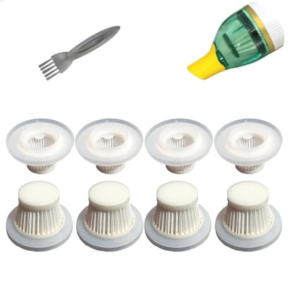 Feenynic 8 Pack Hepa Filters compatible with Duck Vacuum Cordless, Washable Filters for Duck Vacuum Cleaner as Seen on TV, Filters for Duck Vac. (Vacuum is not included ）