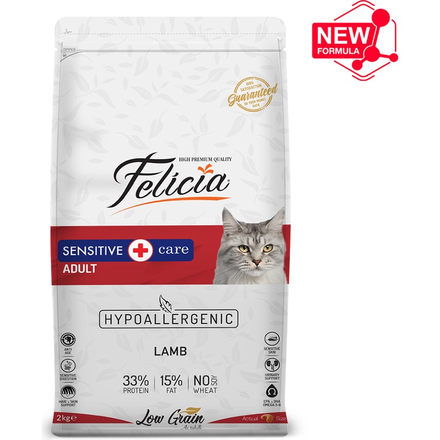 Felicia Az Tahıllı 2 kg Yetişkin Kuzu Etli Hypoallergenic Kedi Maması Evcil Hayvan Ürünleri Fiyatı