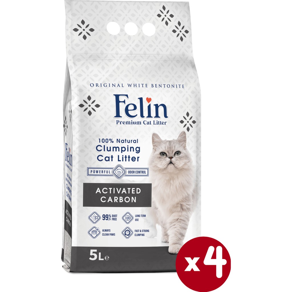 Felin Aktif Karbonlu Topaklanan İnce Taneli Kedi Kumu 5lx4 Evcil Hayvan Ürünleri Fiyatı
