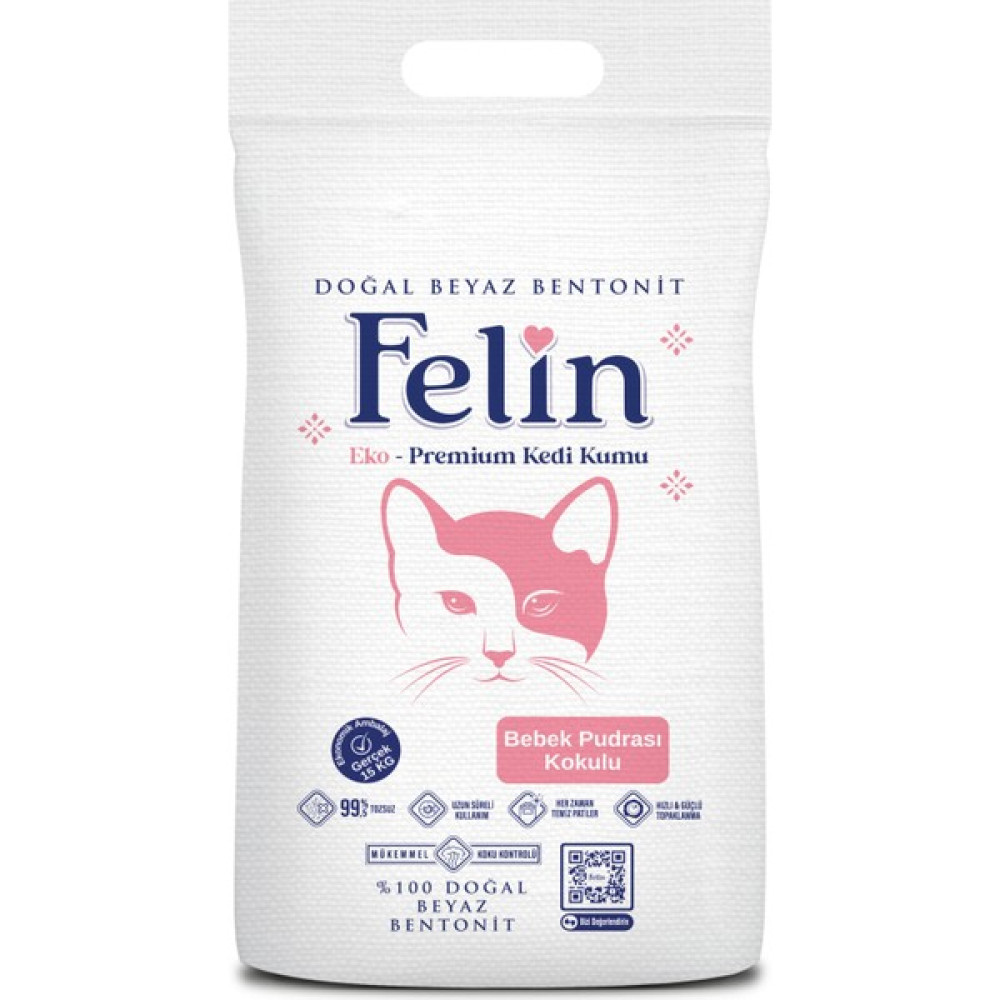 Felin Bebek Pudrası Kokulu Kedi Kumu 15 kg Evcil Hayvan Ürünleri Fiyatı