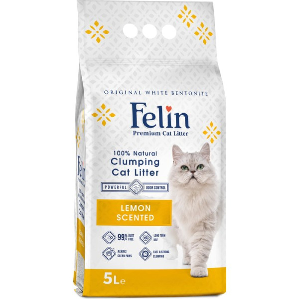 Felin Lemon Limon Kokulu Topaklanan Kedi Kumu 5 Lt Evcil Hayvan Ürünleri Fiyatı
