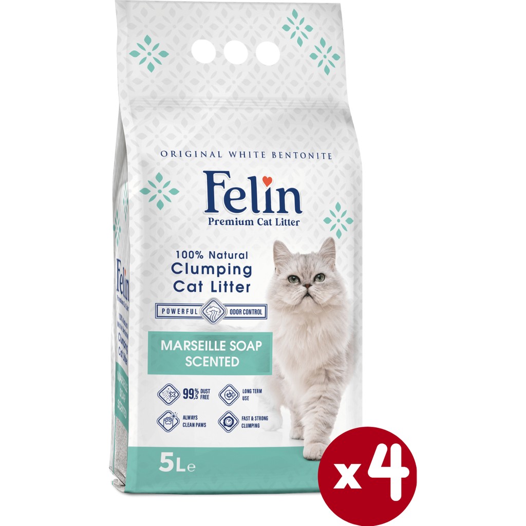 Felin Marsilya Sabunu Kokulu Topaklanan İnce Taneli Kedi Kumu 5lx4 Evcil Hayvan Ürünleri Fiyatı