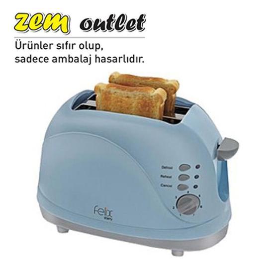 Felix FL285 Starry 700 W 7 Programlı 2 Dilim Hazneli Ekmek Kızartma Makinesi Mavi