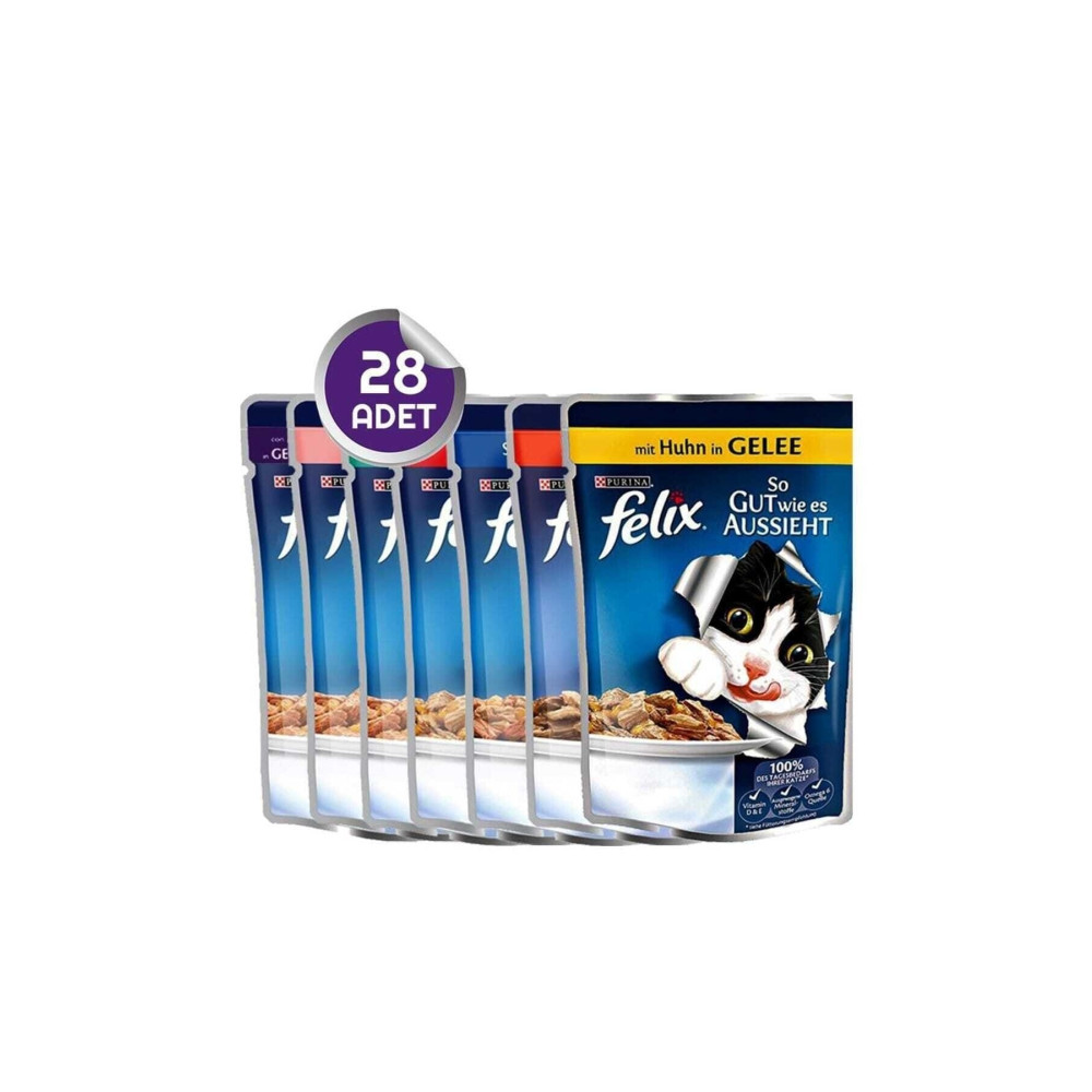 FELIX Karma Paket Kedi Konserve Maması 28 Adet X 85gr Evcil Hayvan Ürünleri Fiyatı