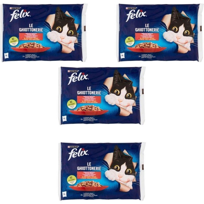 Felix Multipack Sığır ve Tavuk Etli Yetişkin Yaş Kedi Maması 4X85GR x 4 Adet Evcil Hayvan Ürünleri Fiyatı