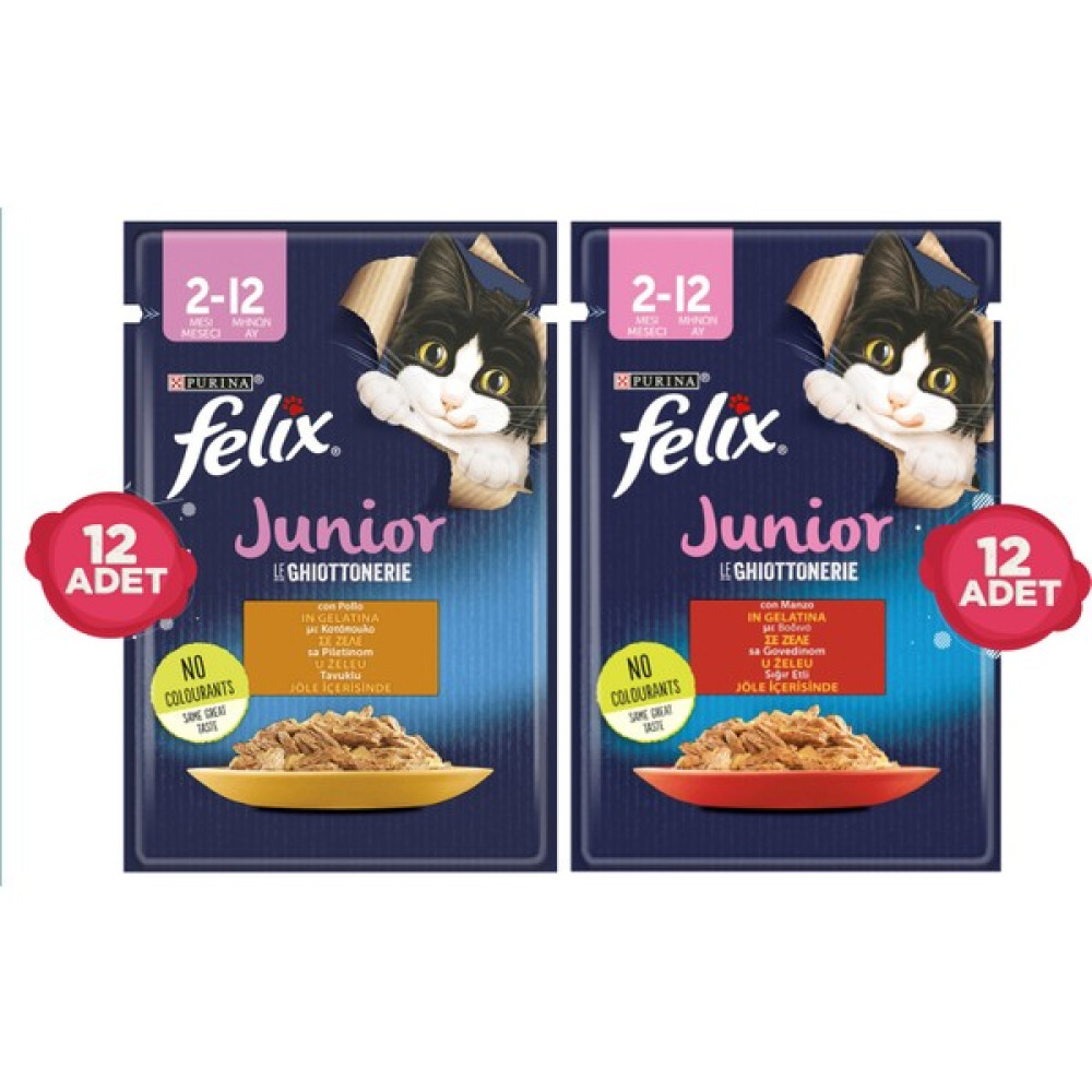 Felix Sığır Etli ve Tavuk Etli Pouch Yavru Kedi Yaş Mama Konserve 24 x 85 Gr. Evcil Hayvan Ürünleri Fiyatı