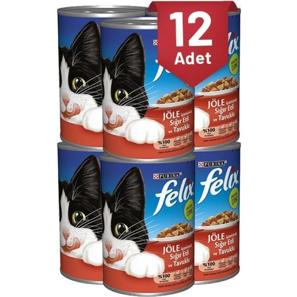 Felix Sığır Etli ve Tavuklu Yetişkin Kedi Konservesi 400 gr Evcil Hayvan Ürünleri Fiyatı