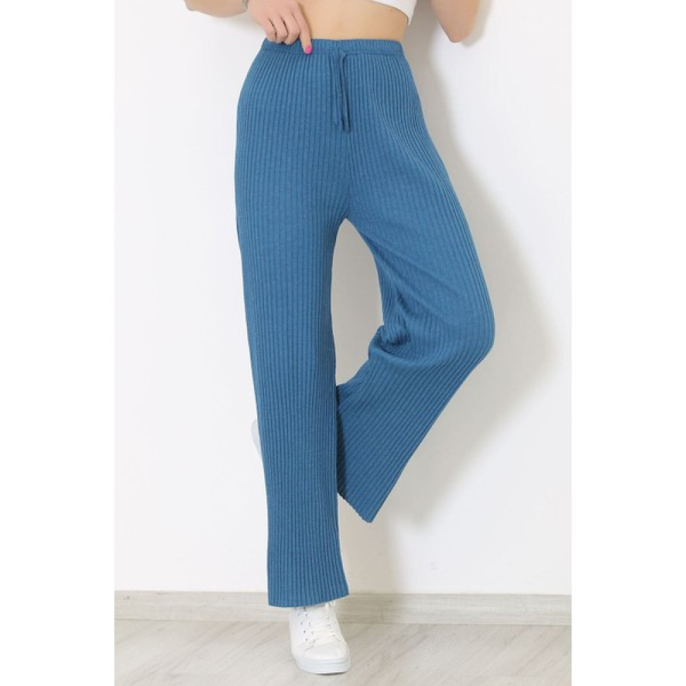 Felkant Fitilli Pantolon Mavi - 8337.1567. Kadın Pantolon Fiyatı