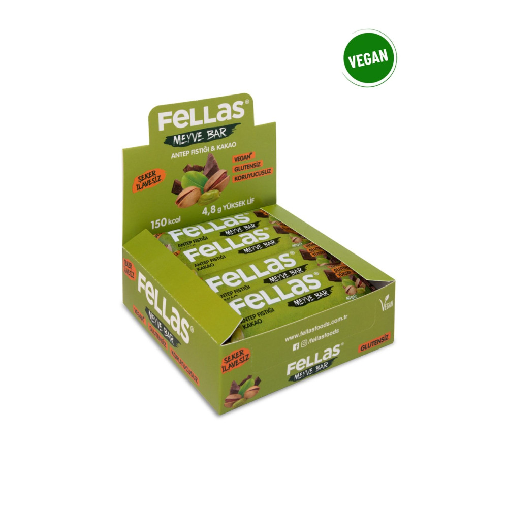 Fellas Meyve Bar - Antep Fıstıklı Ve Kakaolu 40 Gr X 12 Adet Atıştırmalık Fiyatı
