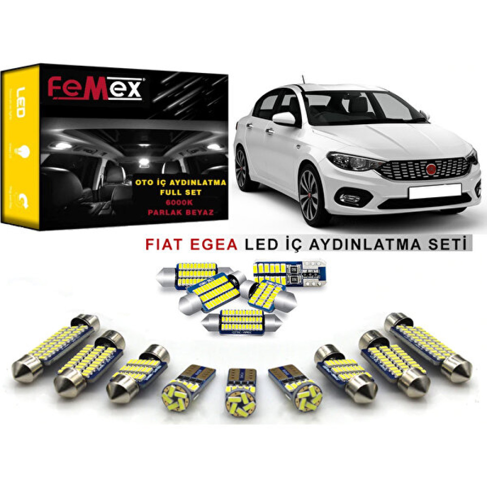 Femex Fiat Egea LED Iç Aydınlatma Ampul Seti Femex Parlak Beyaz Motorsiklet Lambaları Fiyatı