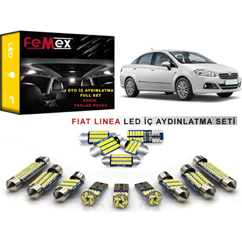 Femex Fiat Linea LED Iç Aydınlatma Ampul Seti Femex Parlak Beyaz Motorsiklet Lambaları Fiyatı