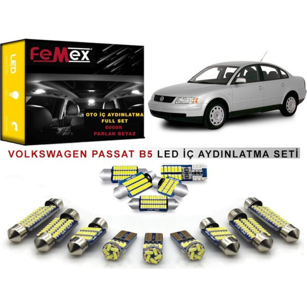 Femex Volkswagen Passat B5 LED Iç Aydınlatma Ampul Seti Femex Parlak Beyaz Motorsiklet Lambaları Fiyatı