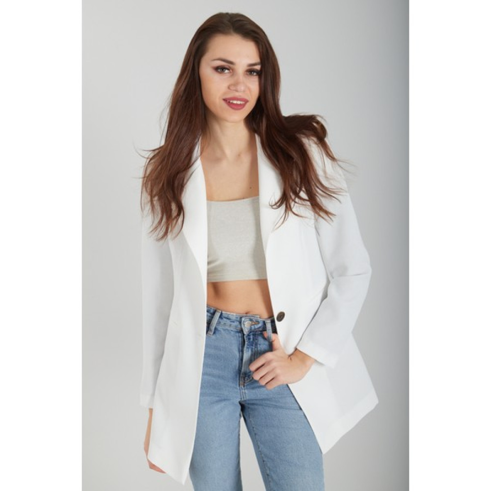 Feminist Ekru Leopar Astar Detaylı Krep Blazer Ceket 0105120.147 Bayan Ceket Fiyatı