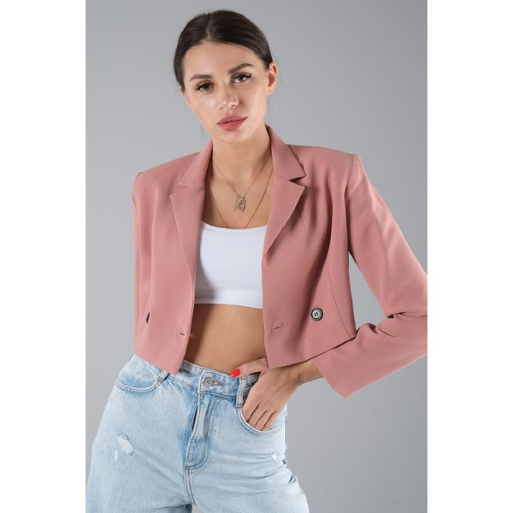 Feminist Pudra Astarlı Crop Blazer Ceket 0105118.79 Bayan Ceket Fiyatı