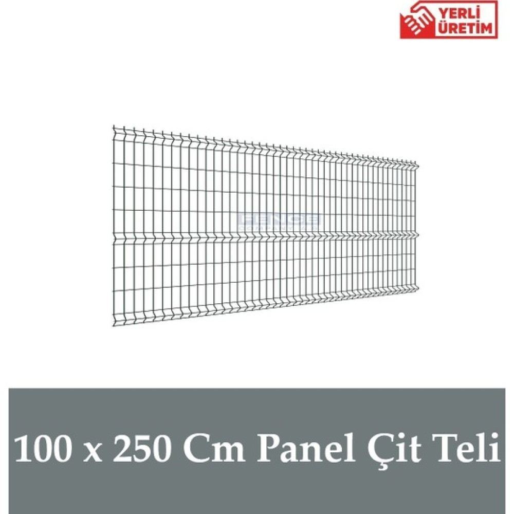 Fence Company Antrasit Panel Çit Teli ( 100 cm x 250 cm ) Bahçe Çiti Fiyatı