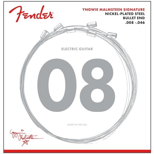Fender Yngwie Malmsteen Guitar Strings Nickel Plated Steel Bullet End Gauges .008-.046 String Sets - Elektro Gitar Teli Klasik Gitarlar Fiyatı