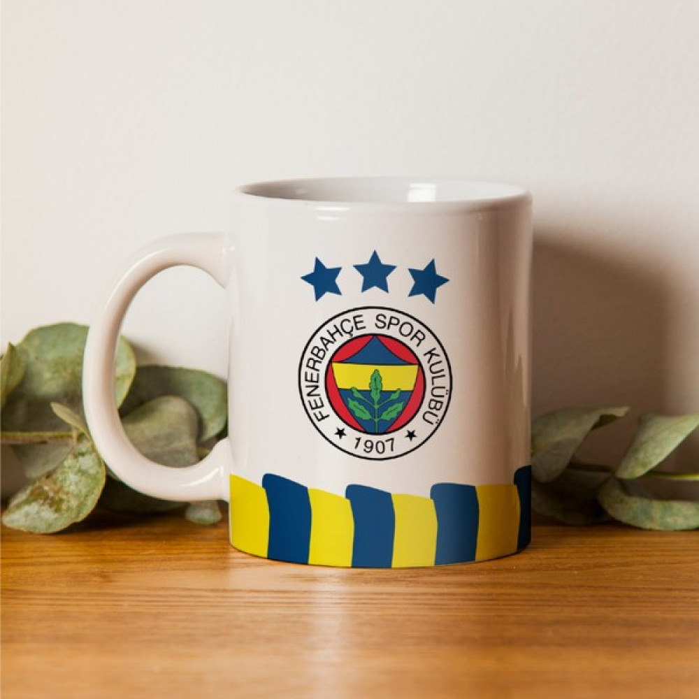 Fenerbahçe Fb Logo Baskılı Kupa Bardak - 1 Adet - Beyaz - 200 ml Fincan / Bardak / Kahve Takımı Fiyatı