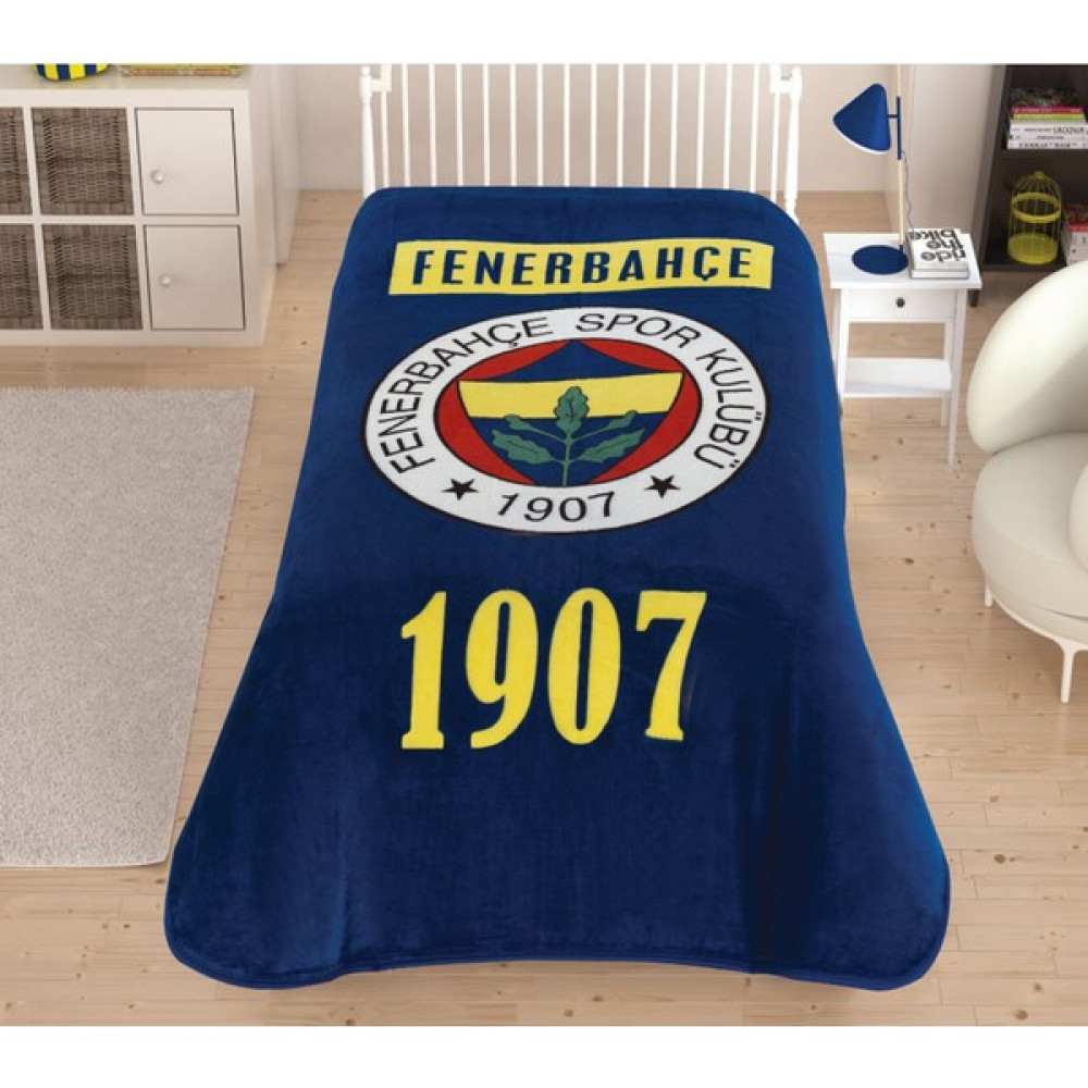 Fenerbahçe Klasik Logo Lisanslı Battaniye - Renkli - 160 x 220 cm Battaniye Fiyatı
