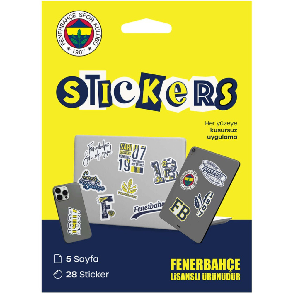 Fenerbahçe Sarı Stıcker Paketı Okul Etiketi Fiyatı