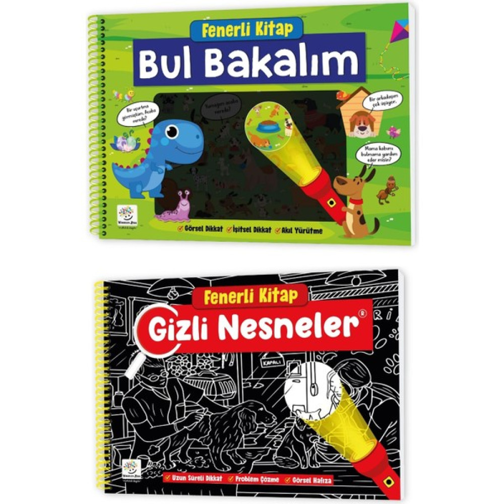 Fenerli Kitap Bul Bakalım - Gizli Nesneler 2 Kitap Set Okul Öncesi Eğitici & Öğretici Kitaplar Fiyatı