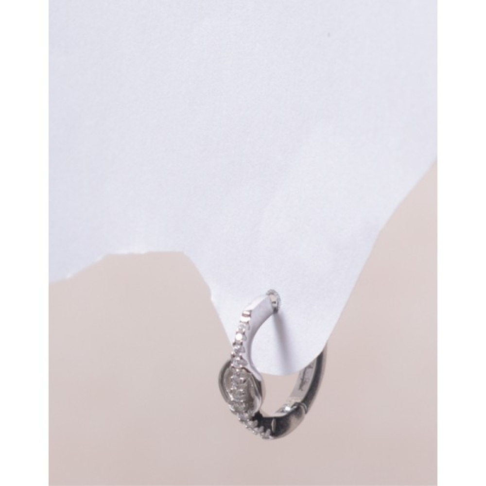 Feniks Silver 925 Ayar Gümüş Halka Zirkon Taşlı Küpe - 10 mm Gümüş Küpe Fiyatı