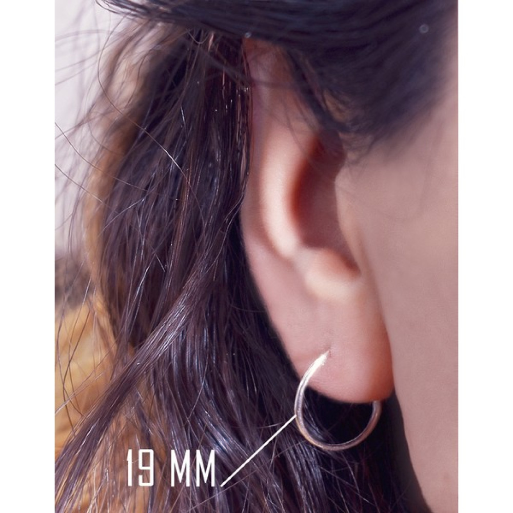 Feniks Silver Halka Küpe 19 mm - Gümüş Gümüş Küpe Fiyatı