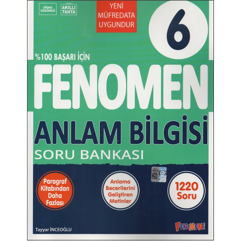 Fenomen 6.sınıf Anlam Bilgisi Soru Bankası Türkçe Fiyatı