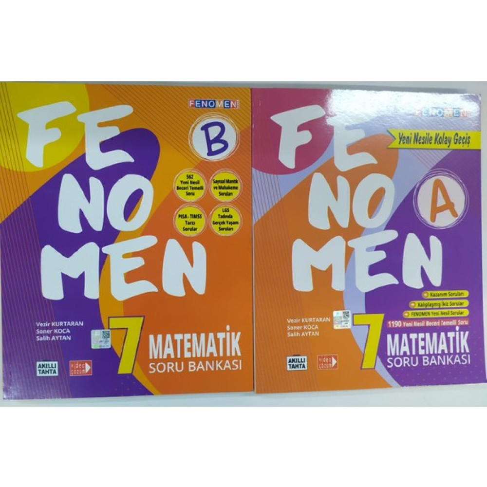 Fenomen 7.Sınıf Matematik Soru Bankası A + B Ikikitap Set Ders Sınav Kitapları Fiyatı