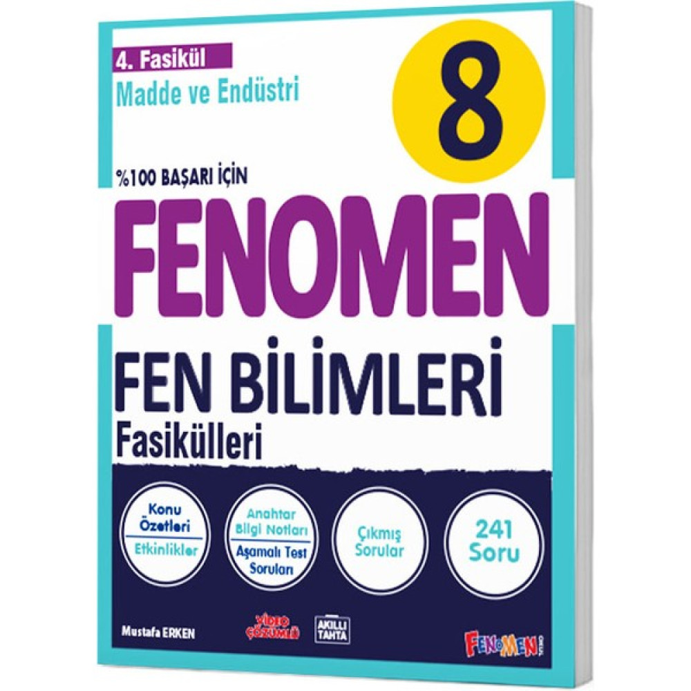 Fenomen 8 Fen Bilimleri 4.fasikül (Madde ve Endüstri) Ders Sınav Kitapları Fiyatı